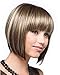 Produktbild Tsnomore Kurz Glatt Mix Farbe Mode Volle Bang Bob Frauen Perücke