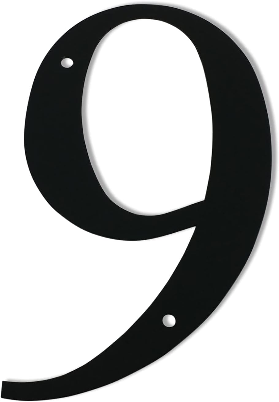 Village Wrought Iron House Number 9 Small 6 Inches