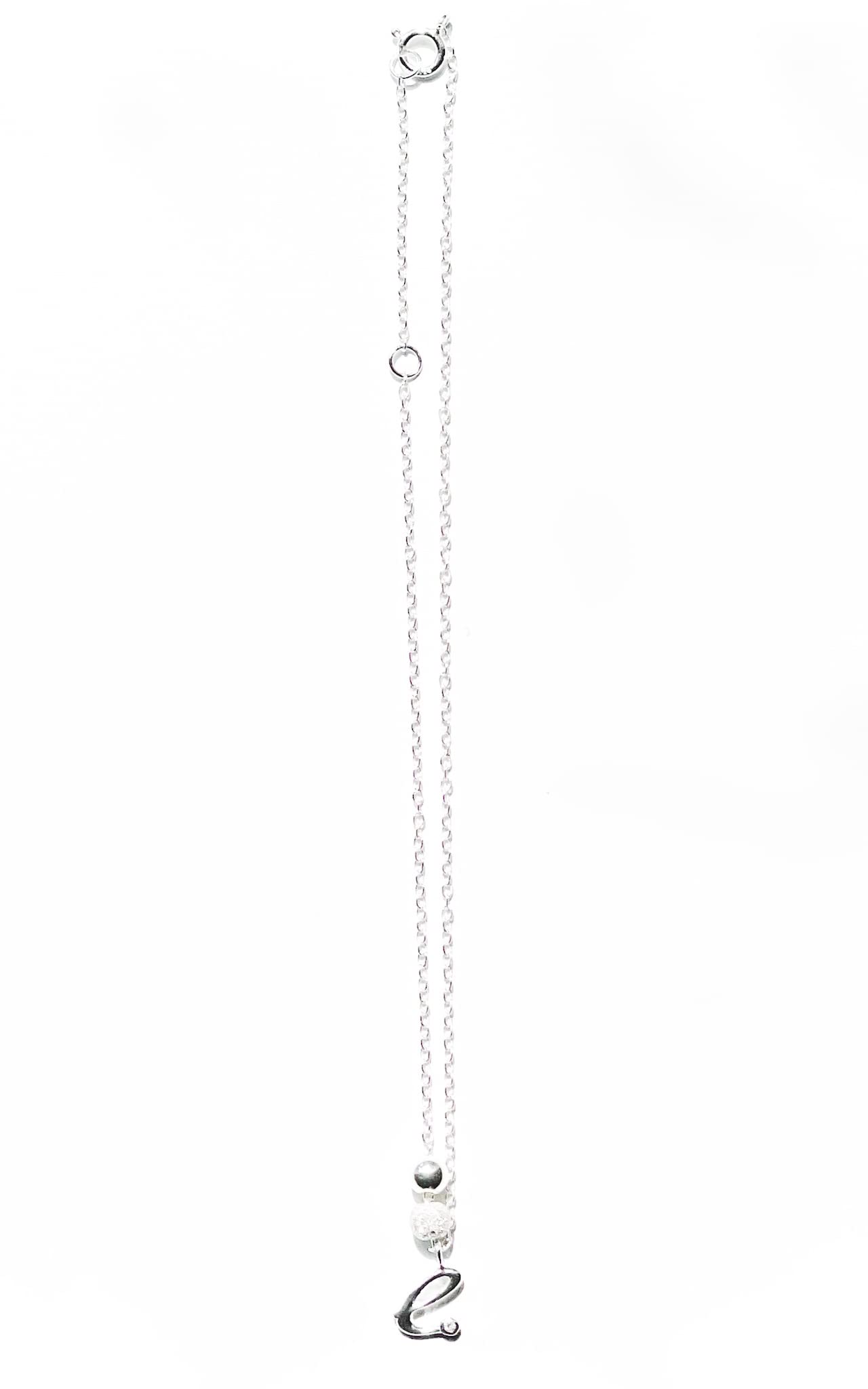 Mya &. Mee Initial Anklet 925 Sterling Silver