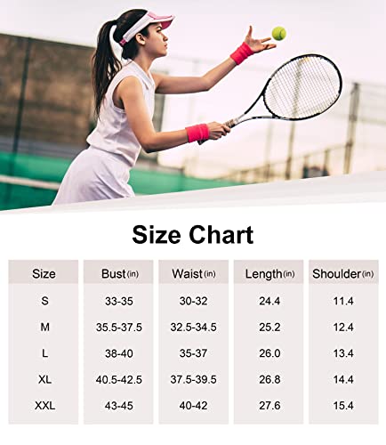 Obla Women's Sleeveless Golf Shirt V-Neck Lightweight Dry Fit Tennis Tank Tops Polo Shirts For Women(Black_Xl) #TOP6