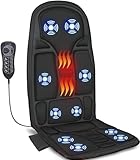 SLOTHMORE Vibration-Back-Massager with Heat, Back-Massage-Cushion, Chair Seat Massager with 10 Vibrating Nodes to Release Stress and Fatigue, for Home Office Use