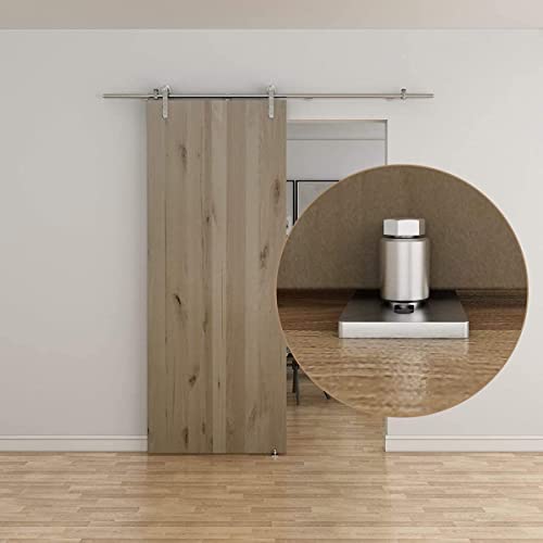 Jugreat Barn Door Floor Guide Stainless Steel,Sliding Door Guides Floor Mount,Adjustable Roller Wall Mounted Floor Guide For Door Thick Up To 2 1/8 Inches, Flush Bottom Design，Protect The Floor #TOP5