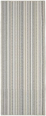 Garland Rug Carnival Stripe 3 Ft. x 8 Ft. Random Earth Tone Runner Rug