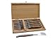 Produktbild Baladéo Erwachsene Laguiole Gabel-Set, 6 Gabeln, Olivenholz-Griffschalen Tafelmesser, Silber, 20 x 10 x 2 cm