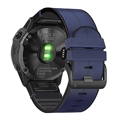 Fleshy Leaf 22mm Band Compatible for Garmin Fenix 7/6/ 6 Pro,Fenix 5/5 Plus,Approach S60 S62,Forerunner 935 945 - Image 3