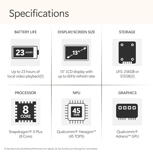 microsoft surface laptop 2025 windows 11 copilot pc 1334 touchscreen display snapdragon x plus 8 core 16gb ram 512gb ssd storage ocean