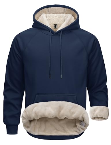 Sweat à Capuche Homme Pull Poche Kangourou Polaire Chaude Sweatshirt Hiver Automne
