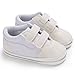 Geagodelia Moda Neonato Ragazzo Ragazza Suola Morbida Scarpe da Carrozzina Bianche Scarpe da Ginnastica Tela Bianca (Bianco, 1(11CM))