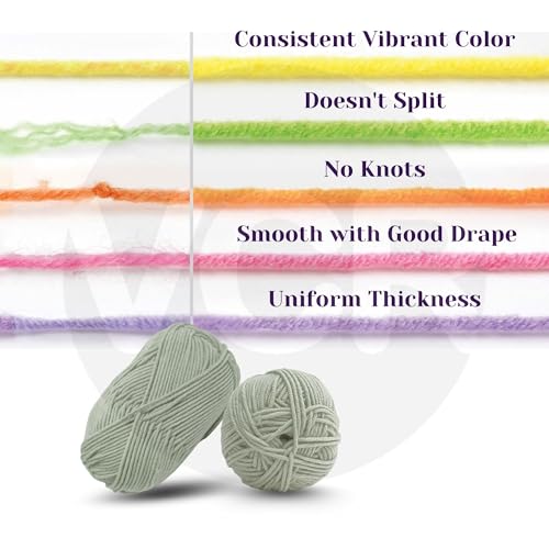 Image of VCR Steel Grey Yarn, 100 Grams Hank, 190 Meters Length, Acrylic Ball for Crochet and Knitting, Soft Crosia Threads, Pack of 1 Yarn, Suitable for DIY Crafts