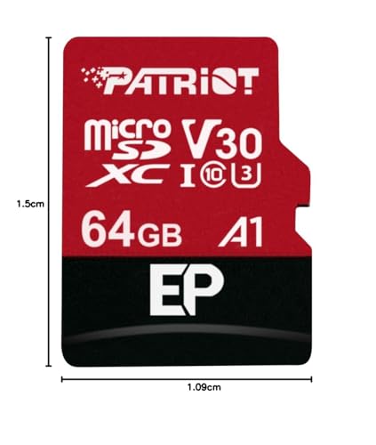 Image of Patriot Memory 64GB A1 / V30 Micro SD Card for Android Phones and Tablets, 4K Video Recording PEF64GEP31MCX