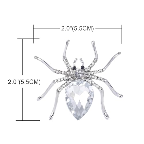 Image of YOQUCOL Halloween Spider Shape Brooch Pins for Women Girls Gift