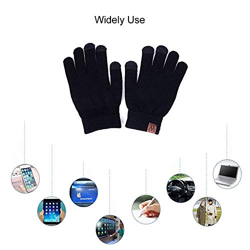 TMEOG Wintermütze Herren Mütze Schal Handschuh-Sets, Touchscreen Handschuhe Beanie Warme Mütze Strickmütze Winterschal Herren mit Fleecefutter