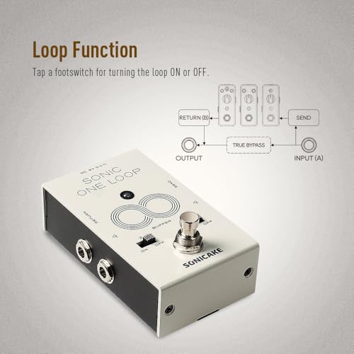 SONICAKE Loop AB Line Selection Buffer 3 in 1 Guitar Bass Multi-Effects Pedal-Sonic One Loop - Image 4
