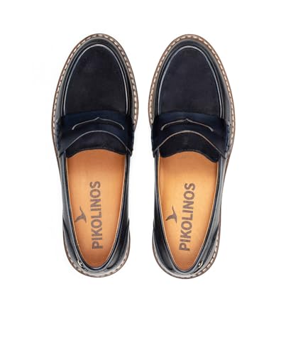 Image of PIKOLINOS Aldaya W8J-3541 Women's Loafers - Premium Calfskin Leather Slip-On - Lightweight Comfort, Removable Insole, Medium & Wide Width Ergonomic Everyday Support