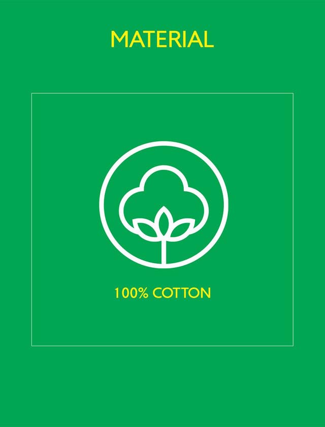 Image of United Colors of Benetton Rainbow White Geometric Pure Cotton Single Bedsheet with 1 Pillow Cover | 144 TC | Skin-Friendly, Soft & Breathable Bed Linen | 90 x 60 Inches