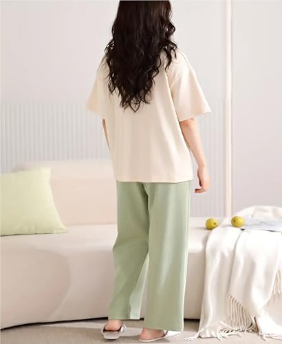 Image of Louis Luxe Womens Korean Night Dress || Full Pyjama Set ||Korean Nightsuit || Women Nightwear ||Round Neck Full Sleeve Nightsuit || Loungewear || Everyday Nightdress (ND-10)