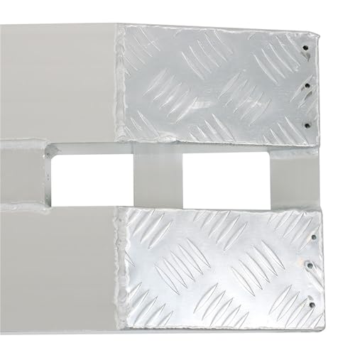 2PCS 60 Inch x 12 Inch Aluminum Trailer Loading Ramps - 6000 lbs Capacity with Beavertail Hook End