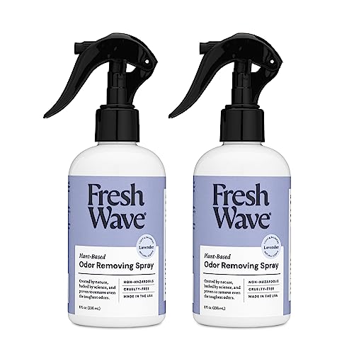 Fresh Wave Lavender Scent Odor Removing Spray, 8 fl. oz. | Pack of 2 | Odor Absorber for Home, Furniture, Fabrics & Trash | Safer Odor Relief