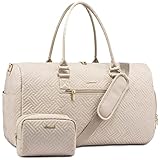 LOVEVOOK Travel Duffle Bag, Weekender Bag for Women with Toiletry Bag, Carry on Overnight Bag with Shoe Compartment, Gym Duffel Bag with Wet Pocket, Mommy Hospital Bags for Labor and Delivery