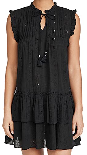 Playa Lucila Women's Eyelet Coverup Dress, Black, XS