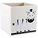 E-Living Store Collapsible Storage Bin Cube for Bedroom, Nursery, Playroom and More 13x13x13 - Zebra