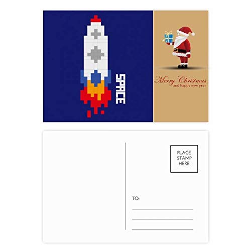 Carte postale fusée lot de 20 illustrations espace pour correspondance