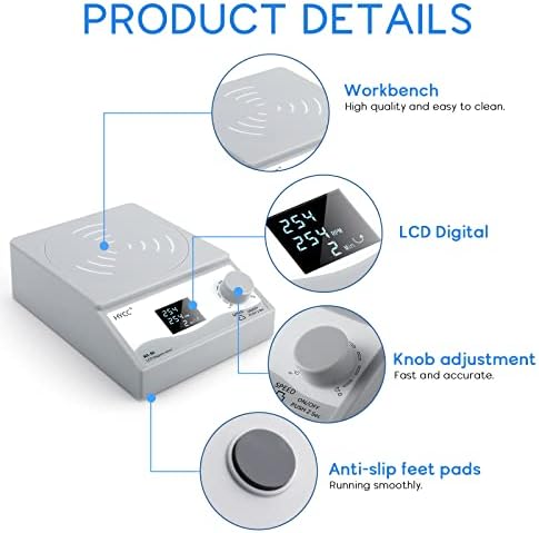 HYCC Digital Magnetic Stirrer Laboratory Magnetic Stirrer Plate with Timing Function (LCD Display Stirring Type)