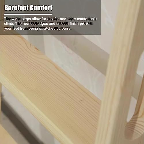 Escalera de madera para caravanas y literas de apartamentos pequeños 5