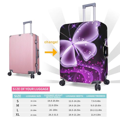 Housse de protection pour valise extensible motif papillon L - 6