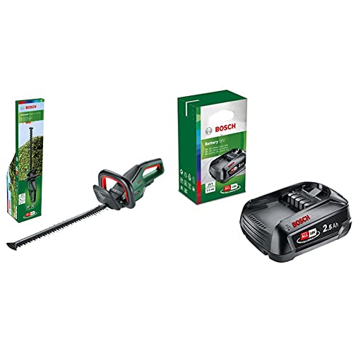 Bosch Akku-Heckenschere UniversalHedgeCut 18V-50 & Bosch 18 Volt Ersatz Akku