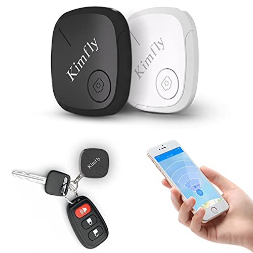 Kimfly Key Finder-Black and White Color Smart Tracker,Item Finder Phone Finder Bluetooth 2Pcs