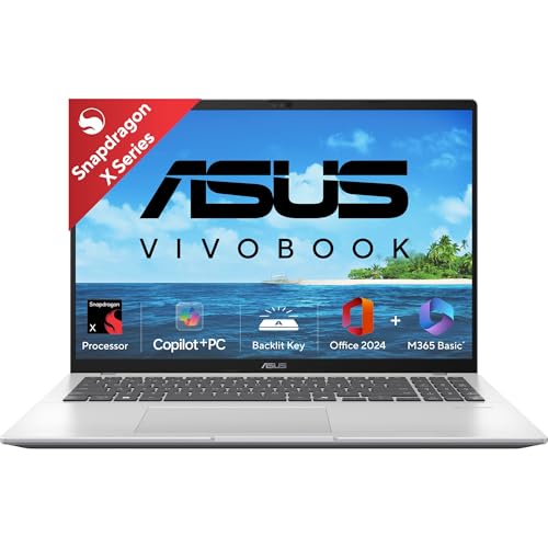 ASUS Vivobook 16,Snapdragon X,Copilot+ AI PC(Qualcomm Adreno iGPU...