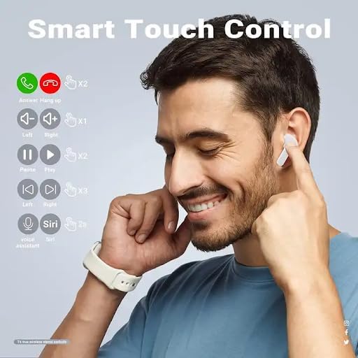 Bluetooth Ultrapods Buds with Transparent Charging Case,Mic 240 Bluetooth Headset Multicolour Bluetooth Headset (Multicolor, True Wireless) - in Ear (white) 5