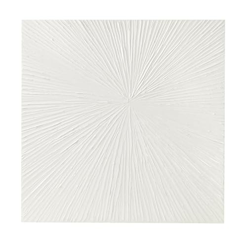 MADISON PARK SIGNATURE Sunburst Wall Art - Modern Resin Dimensional Radiant Color Hand Painted Home Décor Abstract Textured White 30