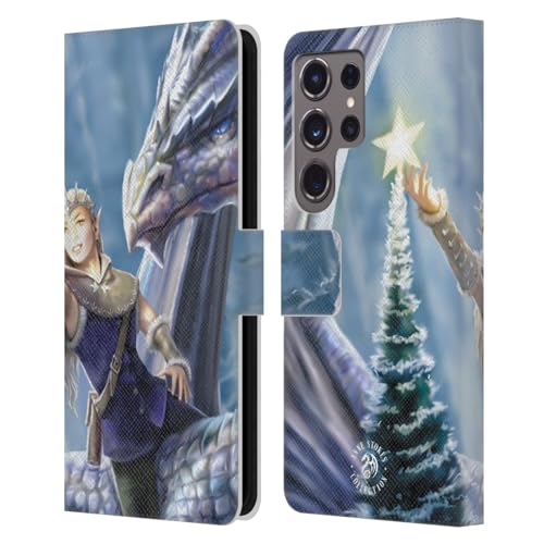 Funda Samsung Galaxy S24 Ultra libro cuero protectora Anne Stokes Navidad