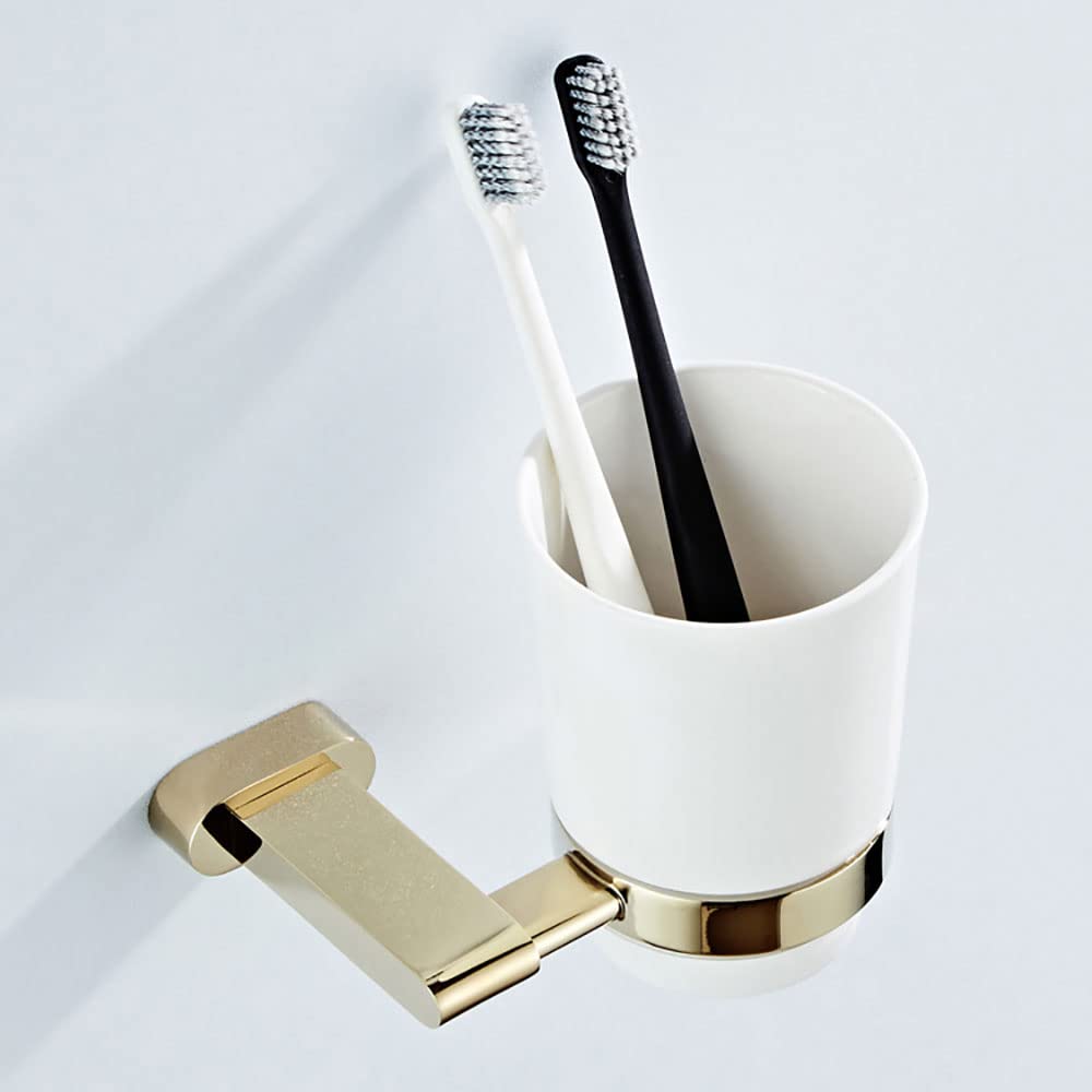 1 soporte for cepillo de dientes latón montado en la pared for baño