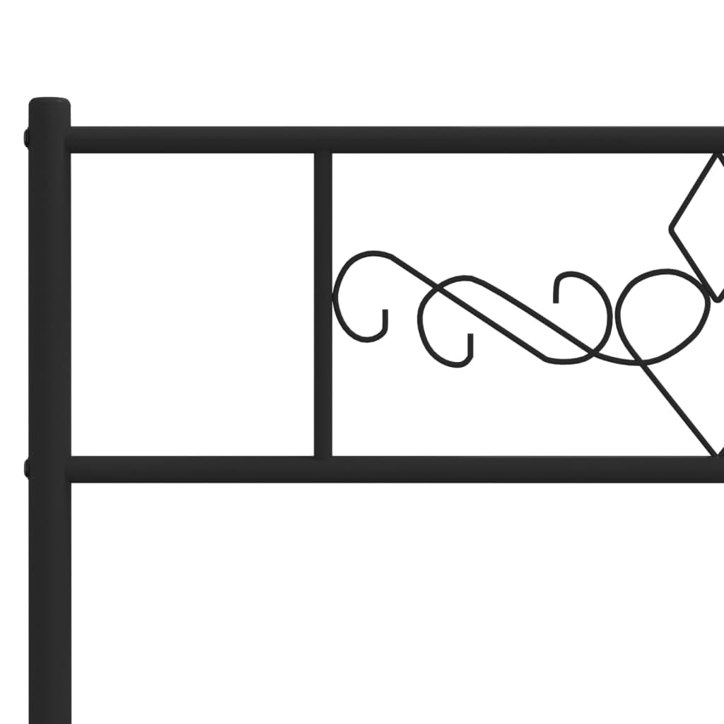Cabecero de metal negro 100 cm, cabecera de cama de acero resistente para dormitorio, con recubrimiento de polvo, cultivo de cama duradero, compatible con tamaño queen, alta estabilidad