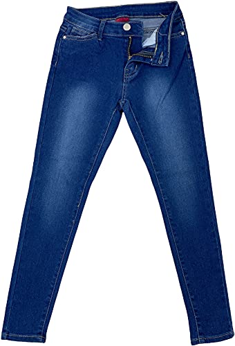 Image of ToBeInStyle Girl's Denim Easy Styling Classic Timeless Everyday Jeans Zip-Up Closure