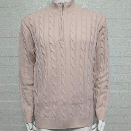 Men's Quarter Zip Sweater Slim Fit Casual Knitted Turtleneck Pullover Mock Neck Casual Sweater4