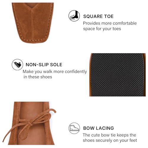 Image of Lace up Ballet Flats Women Square Toe Mary Jane Flats Bow Slip On Comfortable Ballerina Shoes