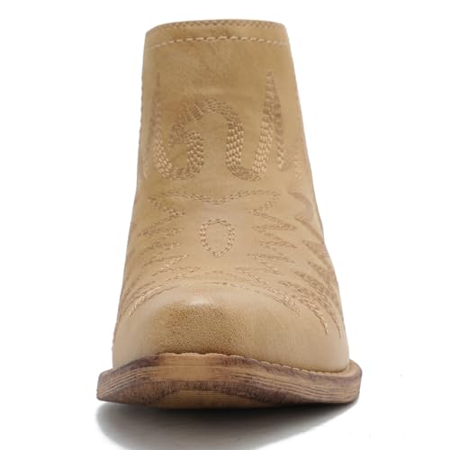 Image of GLOBALWIN Women's Cowgirl Boots Pull On Ankle Booties