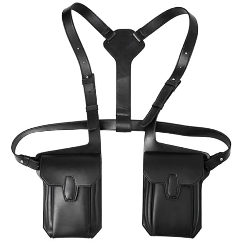 Bolso bandolera para hombre en cuero sintético con correa ajustable estilo ropa de trabajo