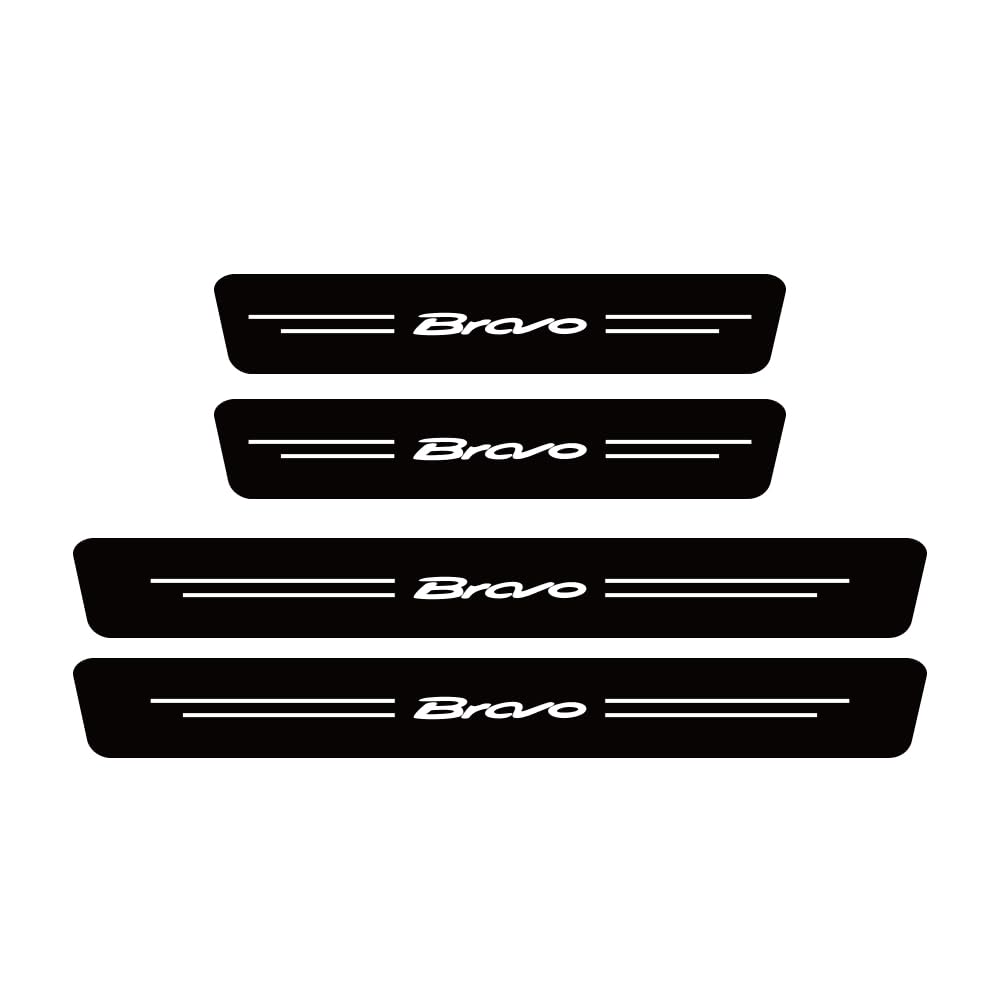 SDYAYFGE 4Pcs Kick Plates Car Door Sill Protector,for Fiat Bravo