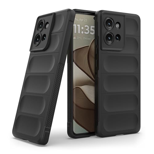 amazon basics Back Case Cover for Motorola Edge 50 5G | Compatible for Motorola Edge 50 5G Back Cover | Liquid Silicon Magic Case with Camera Protection | Black