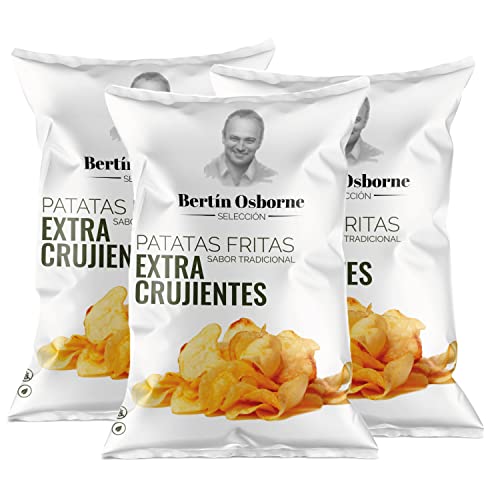 BERTÍN OSBORNE SELECCIÓN - Patatas Fritas Gourmet Extra Crujientes - Caja 9 Bolsas x 140g - Fritas en Sartén en Aceite de Oliva - Snack y Aperitivo - Ingredientes 100% Naturales - Elaborado en España Cover