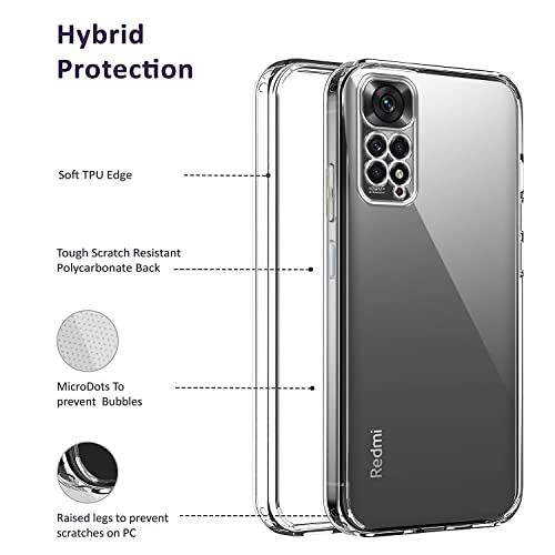 Image of Jkobi Back Case Cover for Xiaomi Redmi Note 11 | Note 11S (Silicone Crystal Clear | Pure Camera Protection |Shockproof Bumpers)