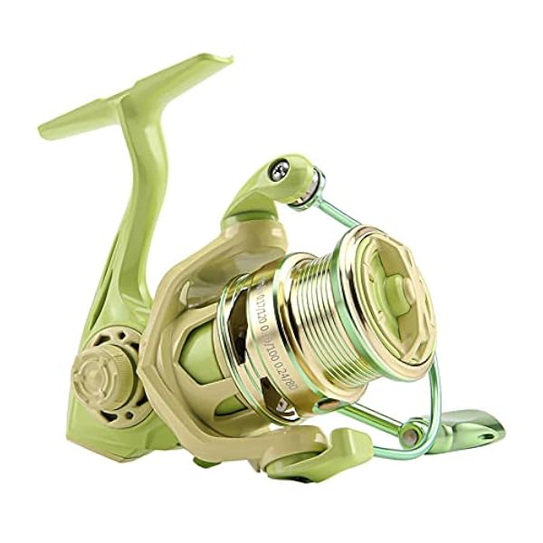 5,2: 1 Carrete de aleación de Aluminio Carrete de Pesca Giratorio 1000/2000 Rueda de Pesca Fuerte de mar