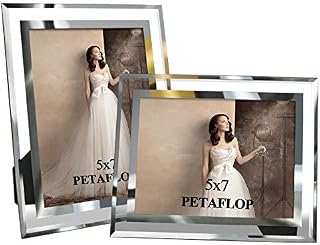 4x6 Picture Frames, Mirrored Glass Photo Frame 4 by 6 for Tabletop Display Horizontally or Vertically, 6 Pack transparent