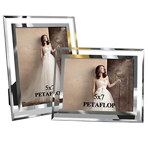 PETAFLOP Fotorahmen Glas Bilderrahmen 13x18 Photo Rahmen Hochzeit 2er Set Geschenk