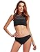 Womens High Neck Halter Bikini Set Swimsuits 2 Pieces Bathing Suits Black M